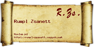 Rumpl Zsanett névjegykártya